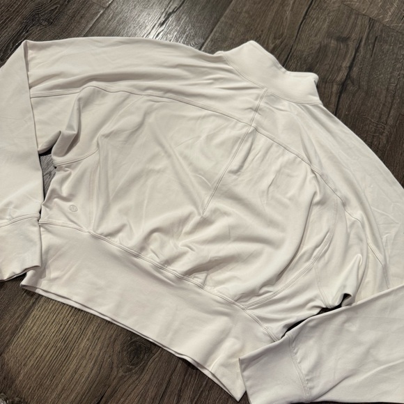 Lululemon Women's Cream ivory Quarter-Zip Top sweater thumb sleeve size 4 - Picture 9 of 11